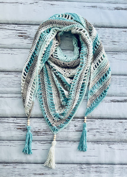 Free Yourself Shawl in Beachglass