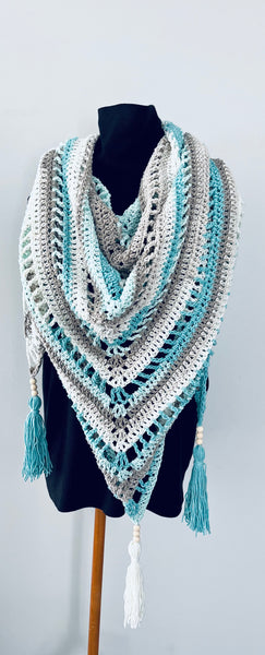 Free Yourself Shawl in Beachglass