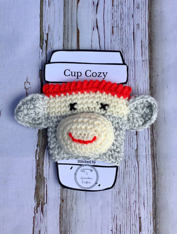 Sock Monkey Cup Cozy