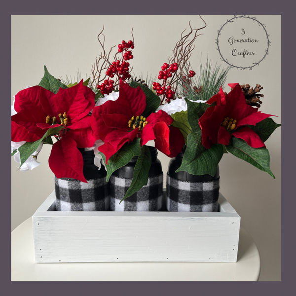 Plaid Christmas Centrepiece