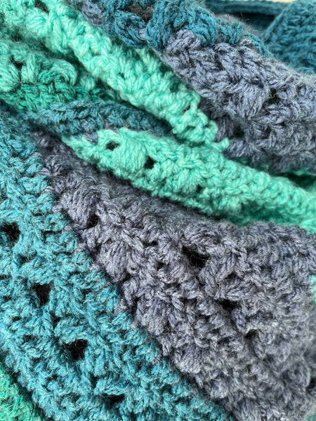 Oversized Bandana Cowl in Blueberry Shortcake