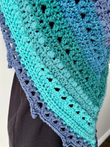 Oversized Bandana Cowl in Blueberry Shortcake