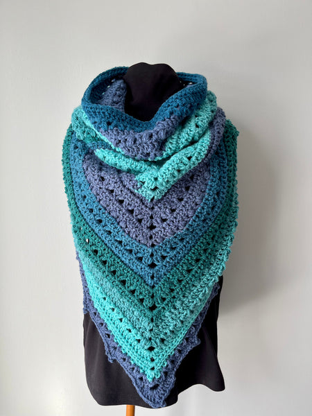 Oversized Bandana Cowl in Blueberry Shortcake