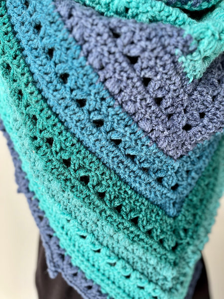 Oversized Bandana Cowl in Blueberry Shortcake