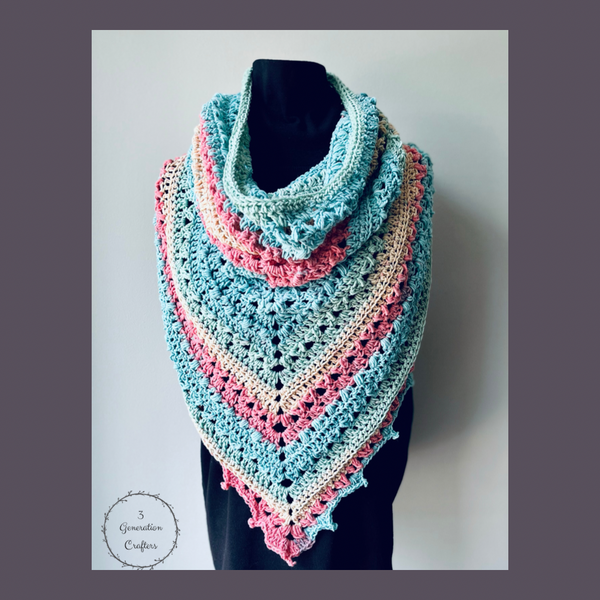 Peach Blossom Oversized Bandana Cowl