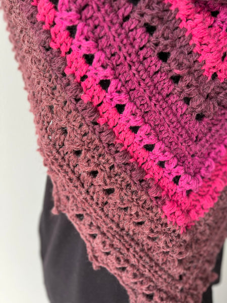 Oversized Bandana Cowl in Sour Cherry No. 2