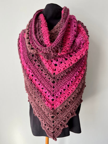 Oversized Bandana Cowl in Sour Cherry No. 2
