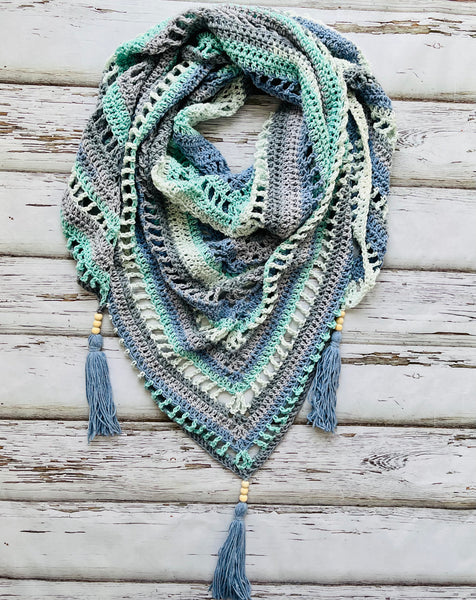 Free Yourself Shawl in Hydrangea No. 1