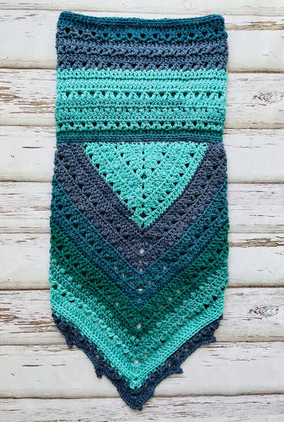 Oversized Bandana Cowl in Blueberry Shortcake
