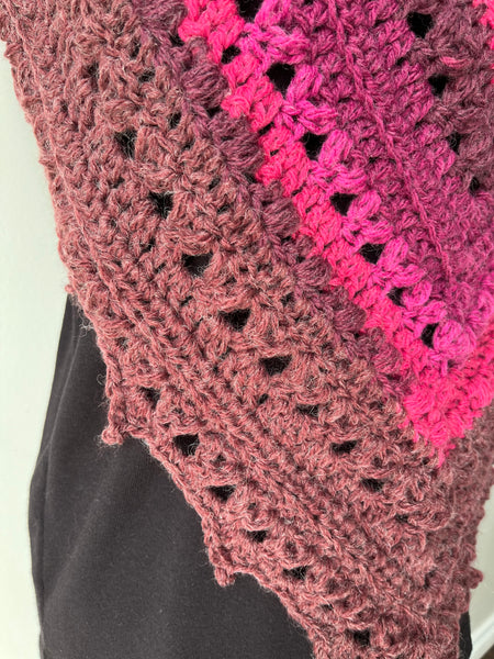Oversized Bandana Cowl in Sour Cherry No. 2