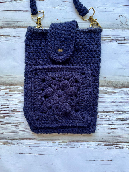 Navy Pocket Crossbody Bag