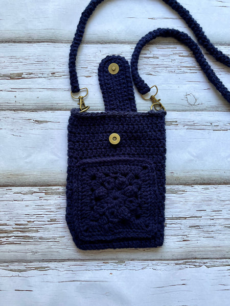 Navy Pocket Crossbody Bag