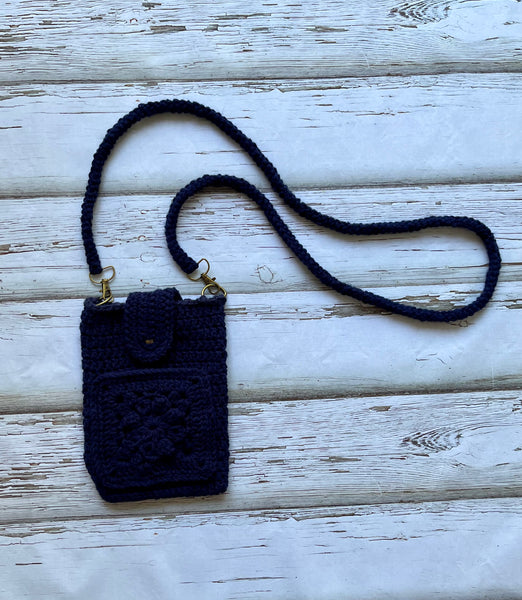 Navy Pocket Crossbody Bag