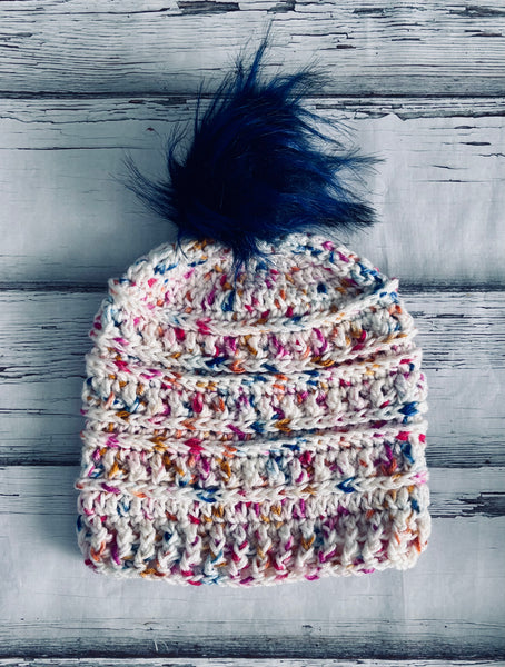Mountain Ridge Pompom Hat
