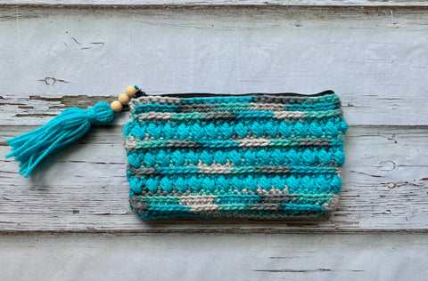 Icelandic Stripped Zipper Pouch