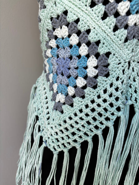 Green Ocean Oasis Granny Square Top