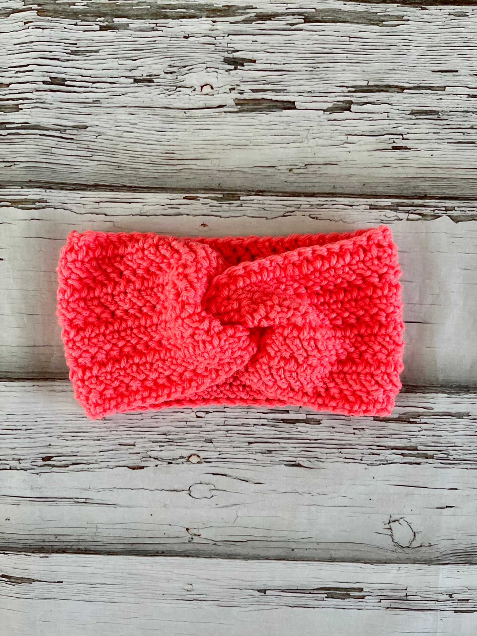 Coral Peach Twisted Headband Toddler
