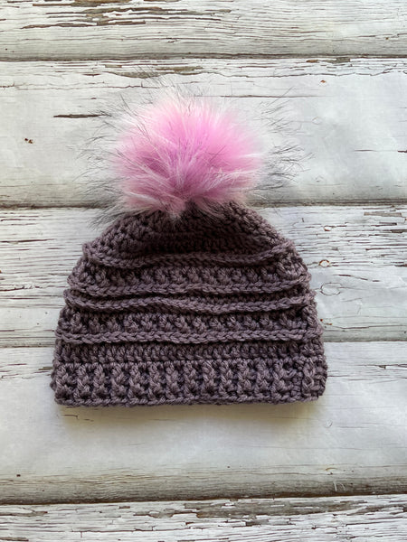 Mountain Ridge Pompom Hat